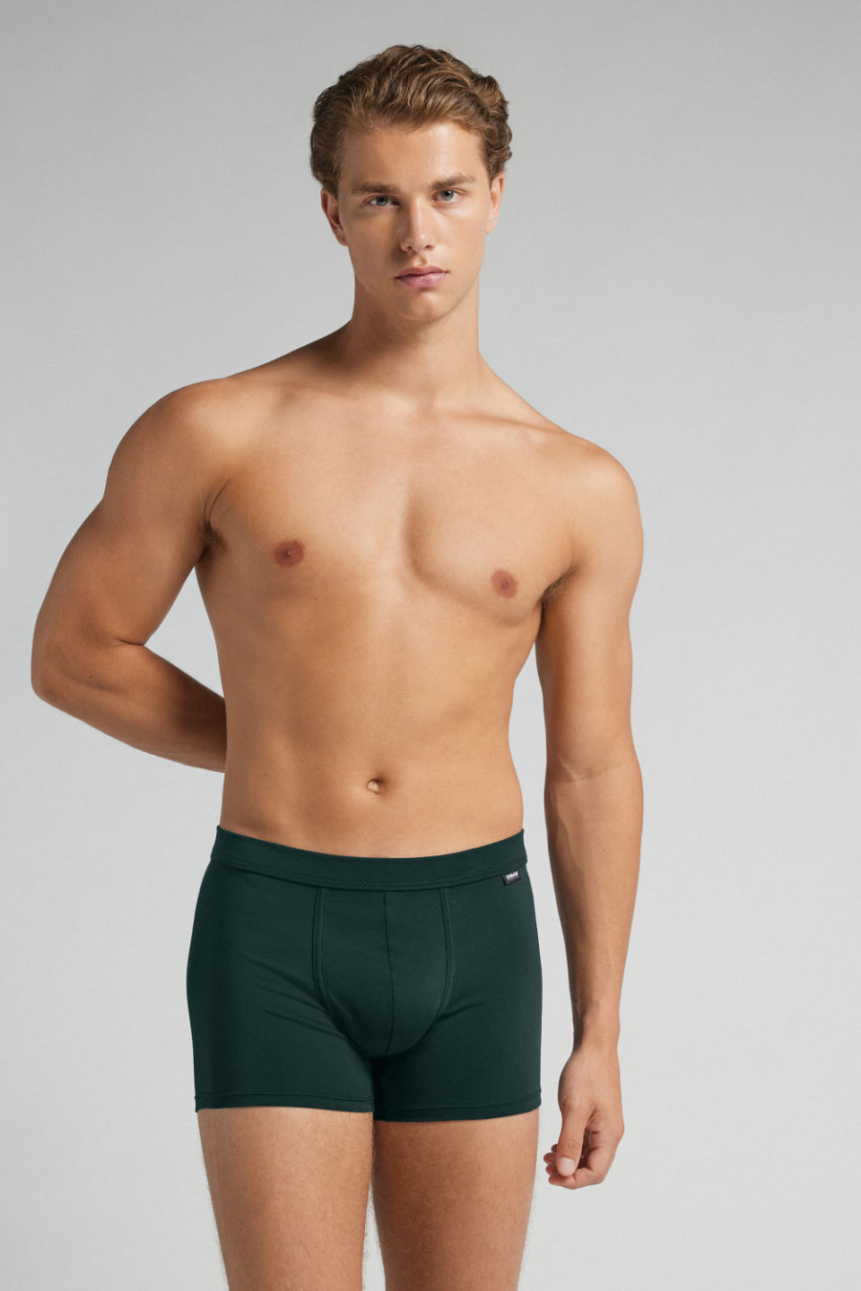 cueca boxer "a indestrutível" em algodão supima - verde