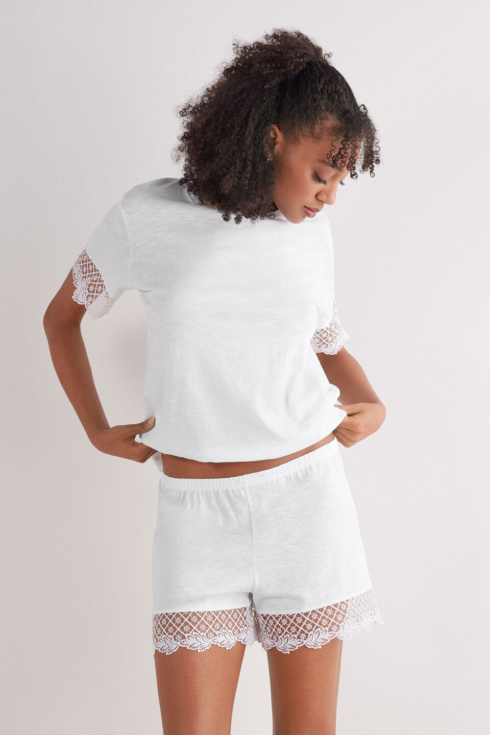 shorts em algodão sophisticated allure - branco