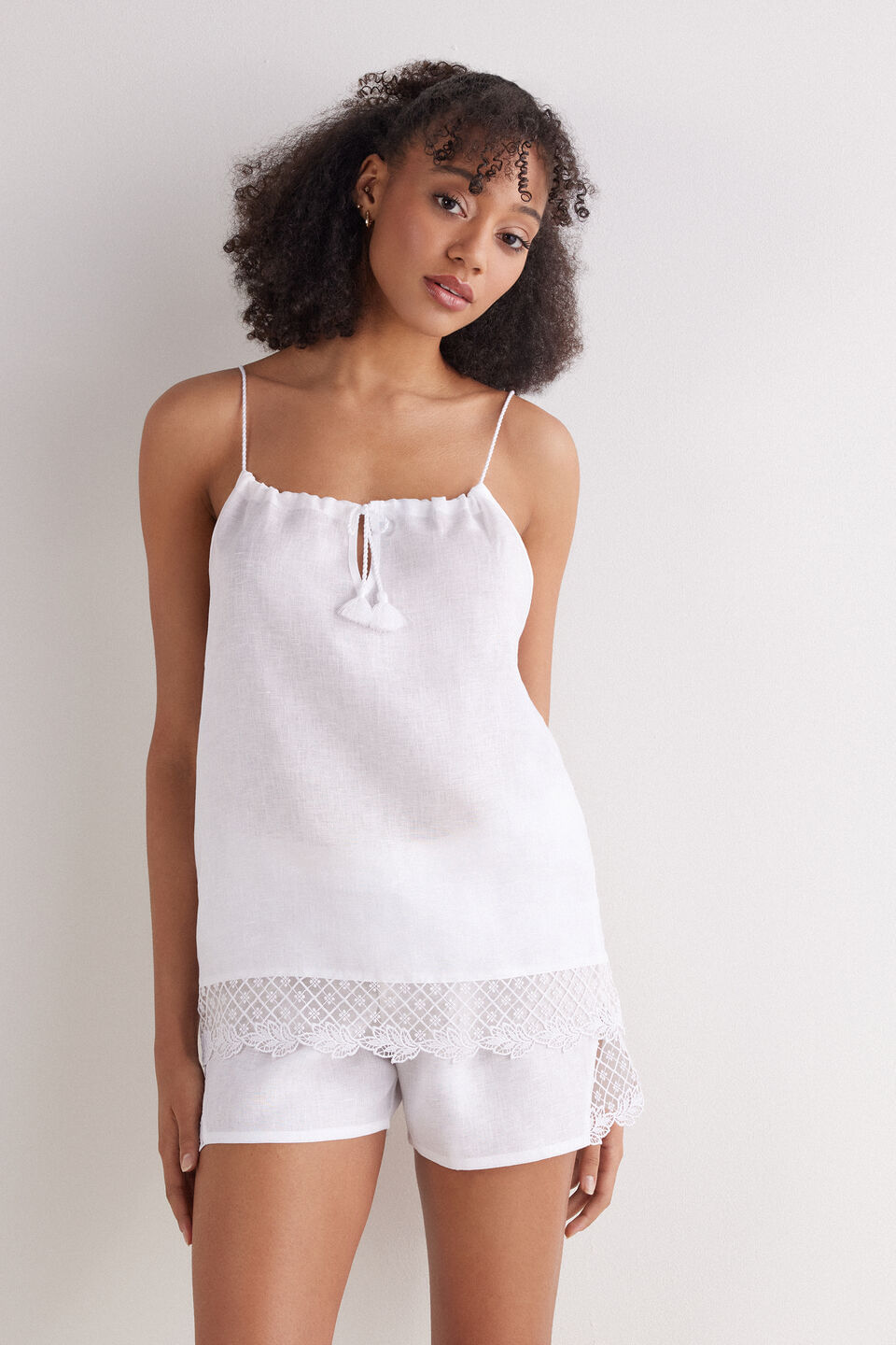 regata em linho sophisticated allure - branco