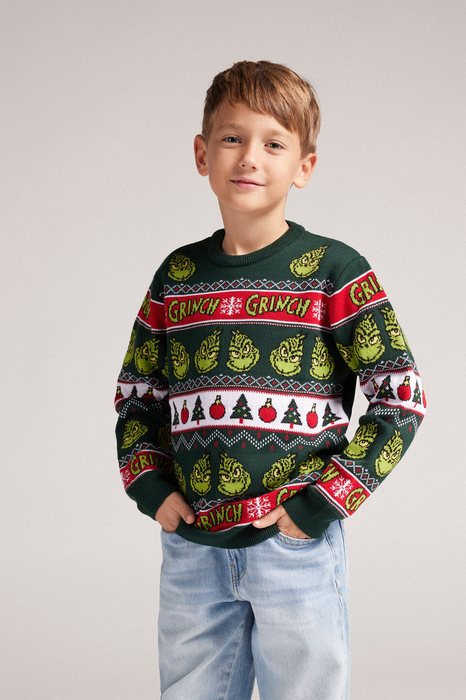 suéter natalino the grinch dr seuss infantil - verde