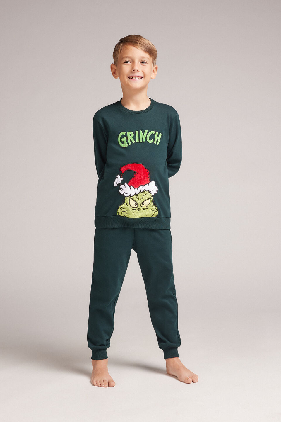 pijama comprido the grinch dr seuss infantil - verde
