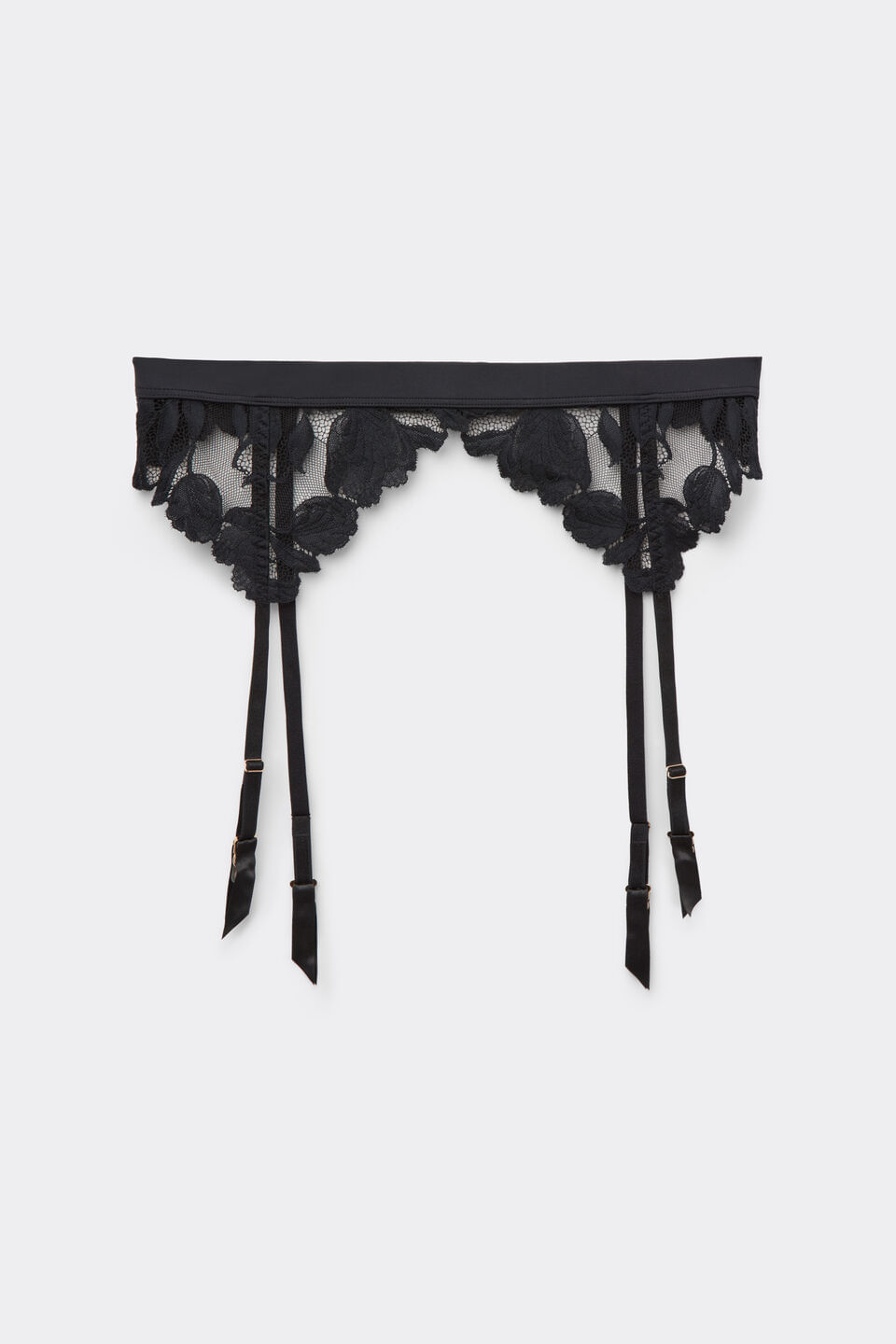 cinta liga all about flowers - preto