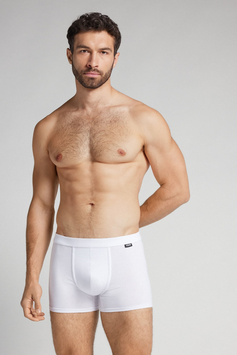 cueca boxer "a indestrutível" em algodão supima - branco