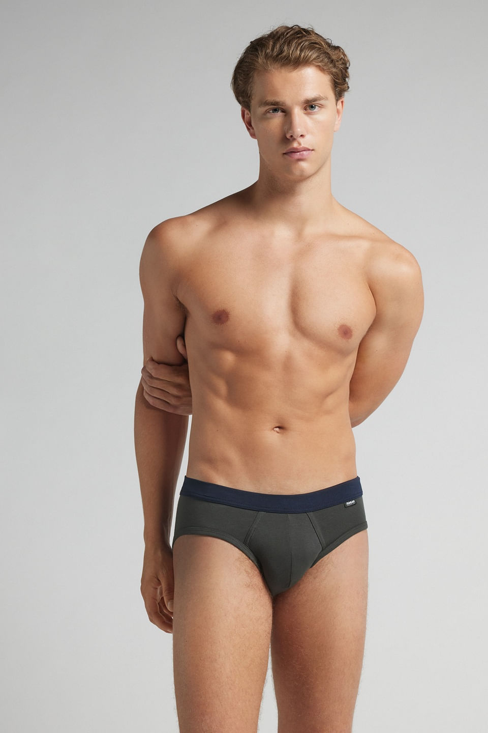 cueca slip "a indestrutível" em algodão supima - cinza