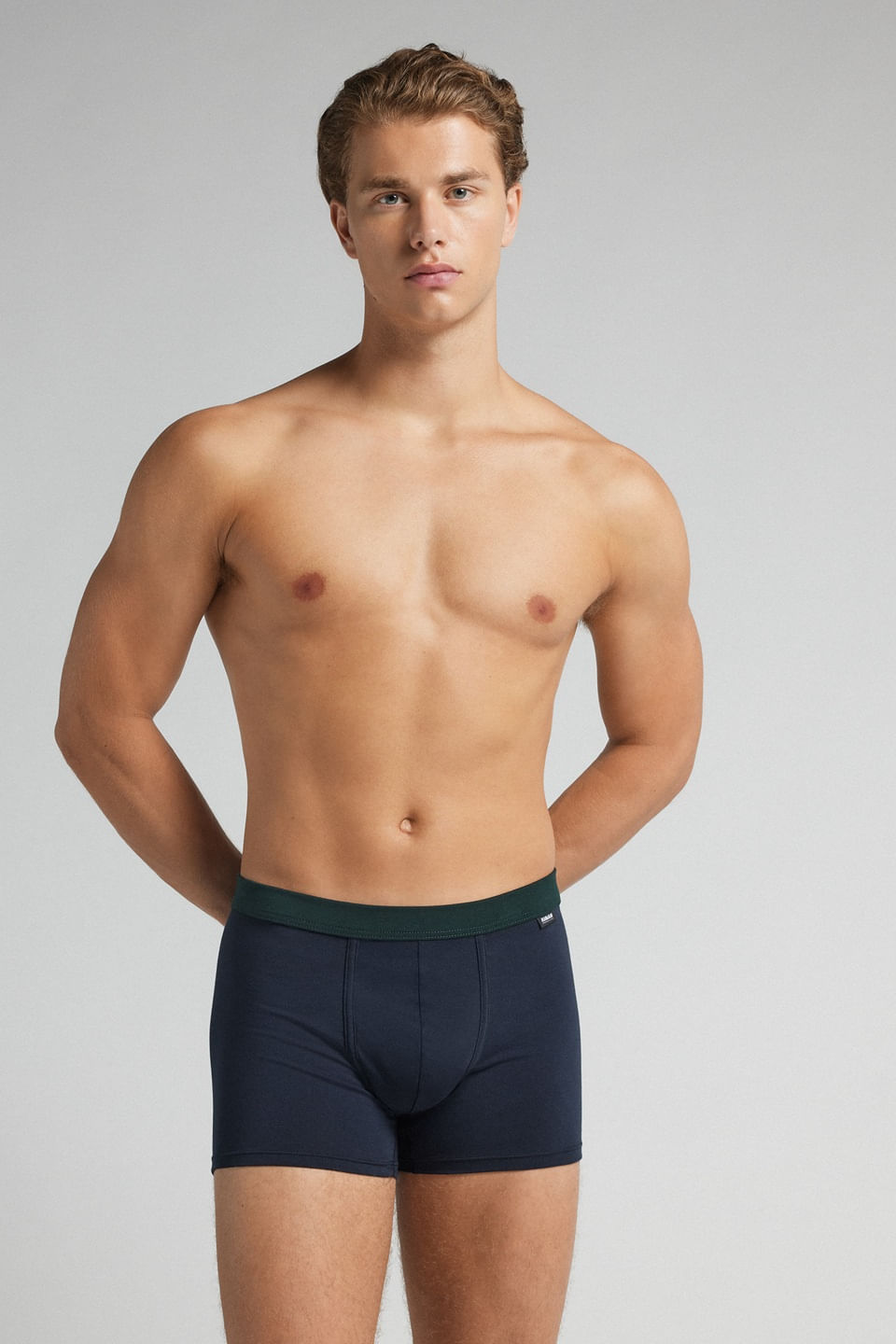 cueca boxer "a indestrutível" em algodão supima - azul