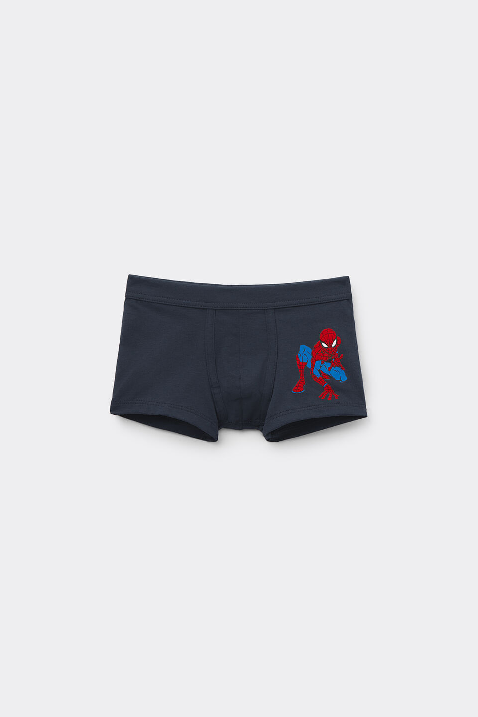 cueca boxer infantil com estampa marvel homem-aranha em algodão supima - azul