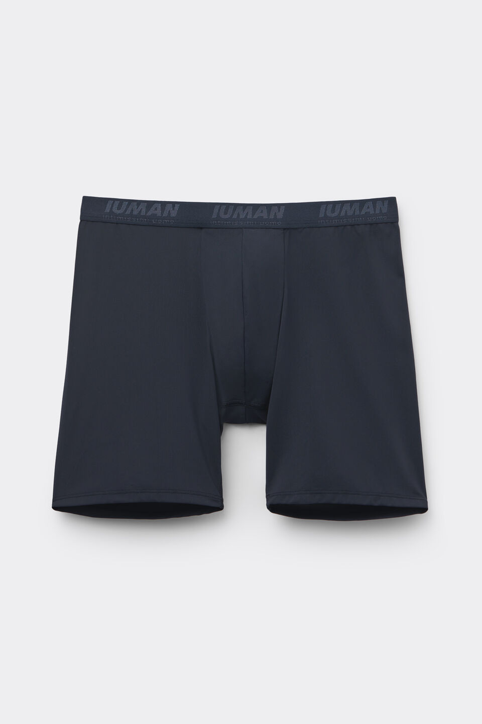 cueca boxer comprida em microfibra - azul