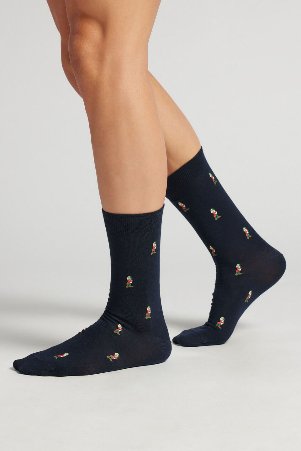 meia curta disney zangado em algodão - azul