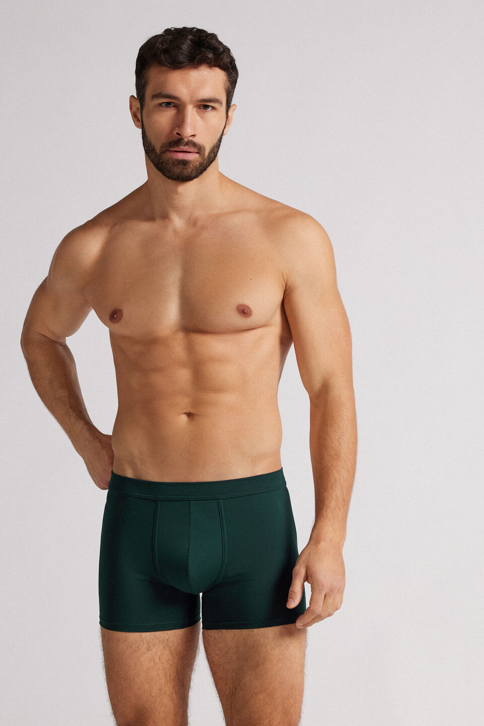 cueca boxer em algodão premium - verde