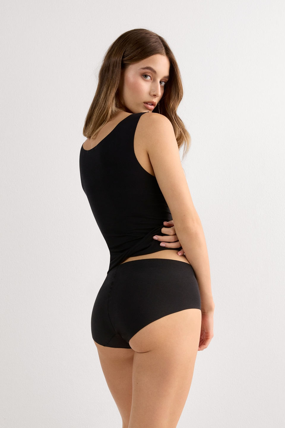 calcinha francesas em algodão com recorte a laser - preto