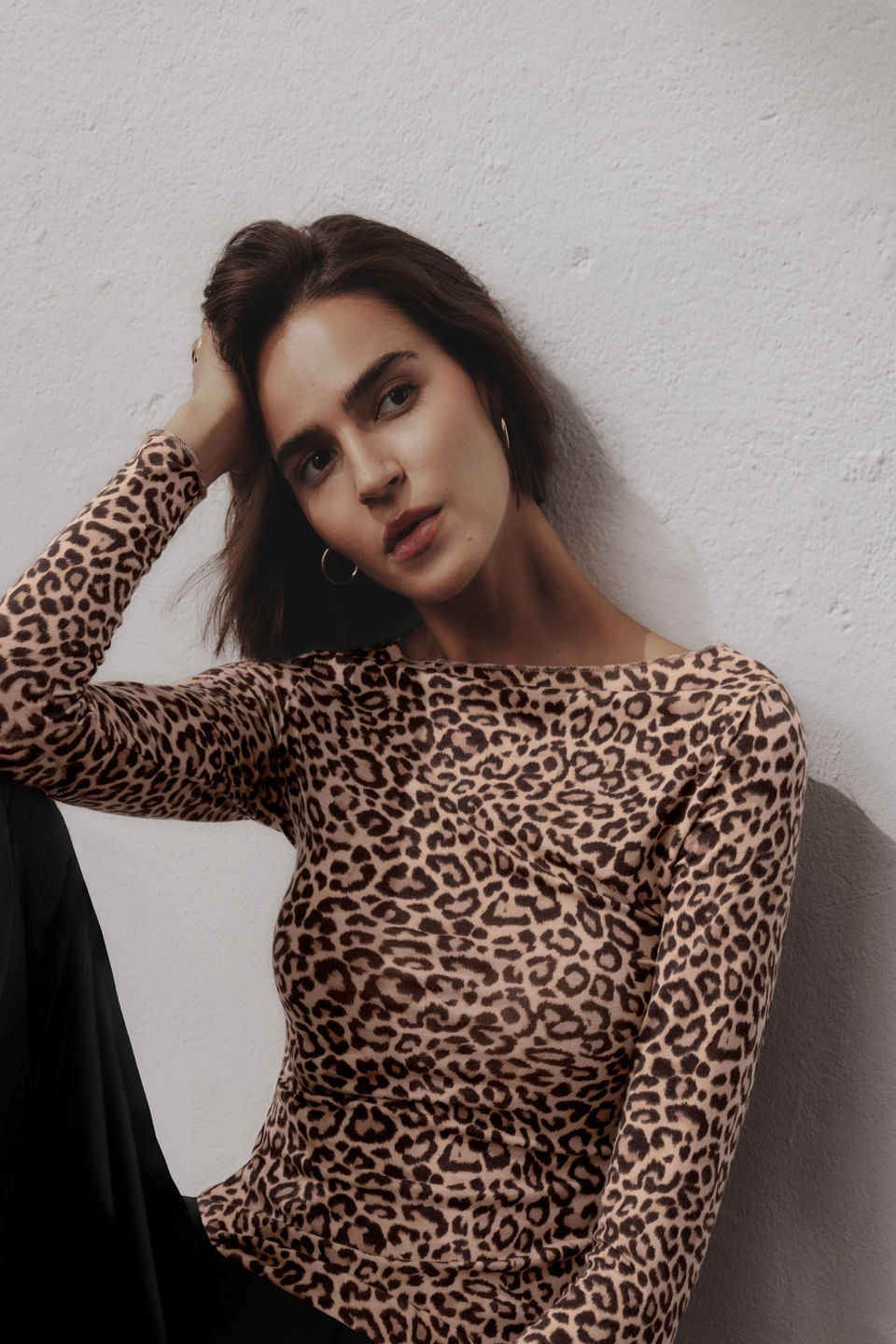 blusa em modal ultralight com cashmere pretty savage - marrom