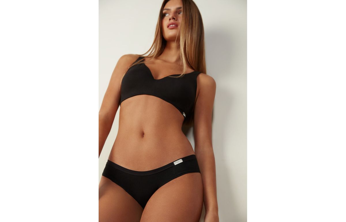 Calcinha Em Algodão – Preto