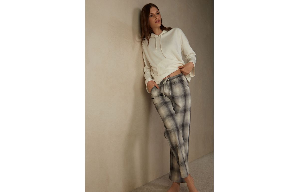 Calça Em Tecido Escovado Warm Cuddles – Cinza