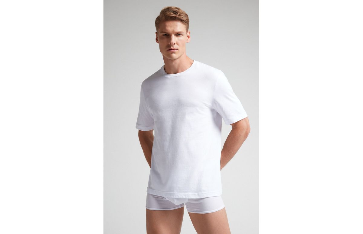 Camiseta Lisa De Algodão – Branco