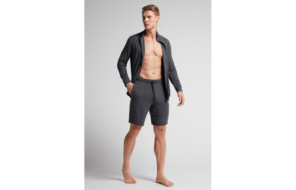 Bermuda Em Seda e Modal – Cinza