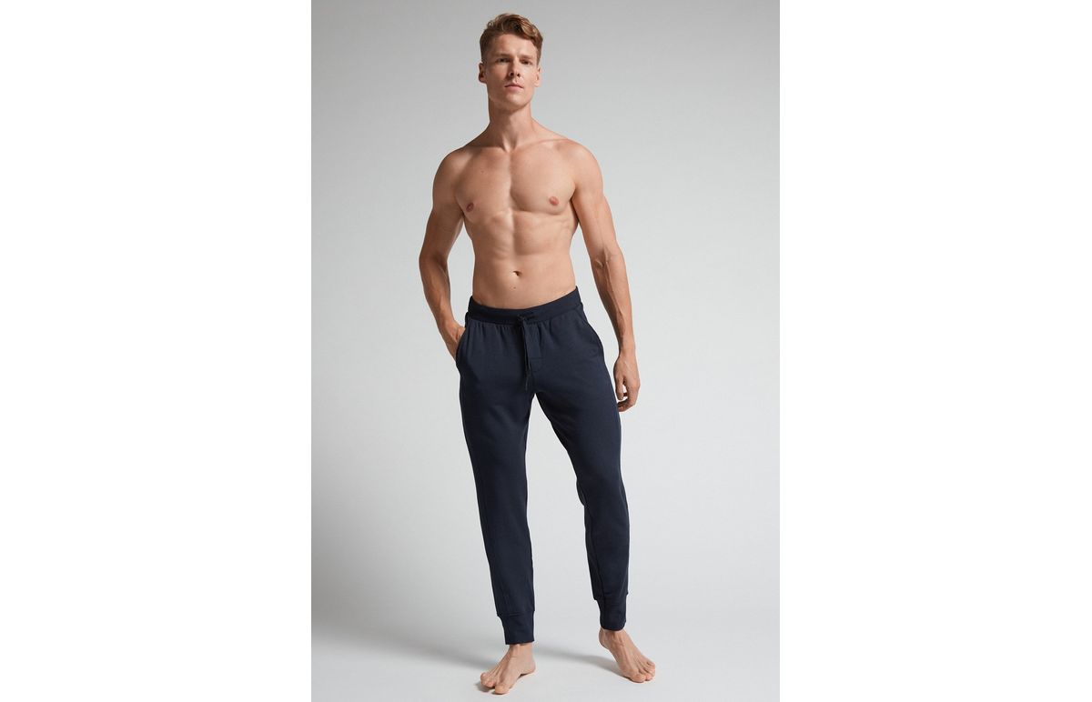 Calça Em Micromodal – Azul