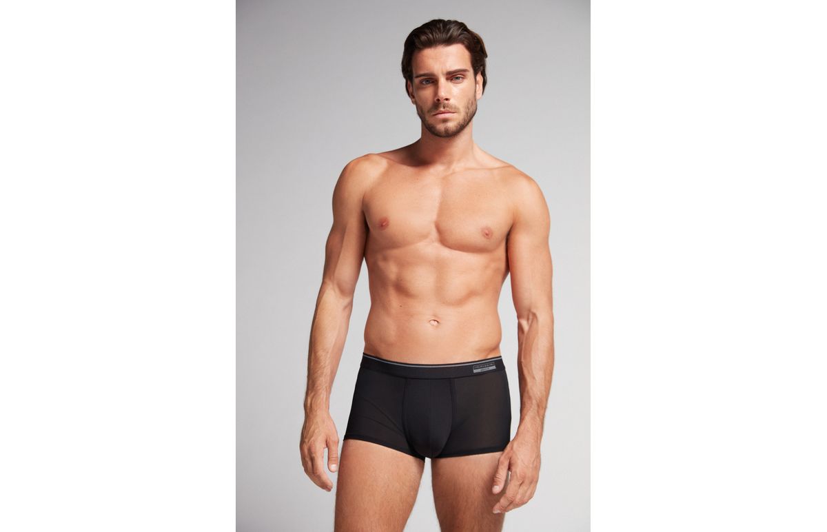 Cueca Boxer Super Fresh Em Micro-Rede – Preto