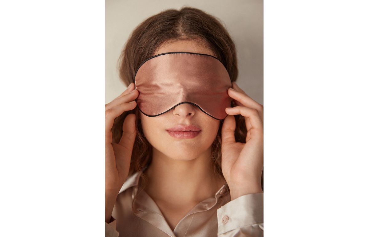 Máscara De Noite Em Seda – Rosa – U