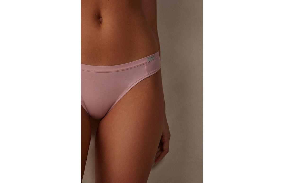 Calcinha Brasileira Em Algodão Natural – Rosa