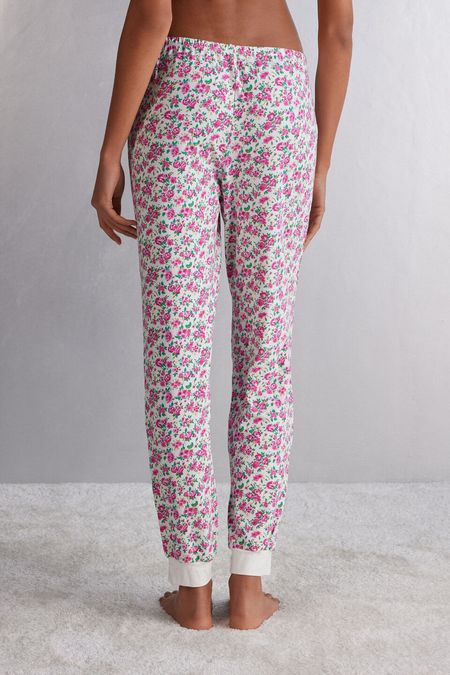 PD2531P_538J_2-PANTALONE-LUNGO-CON-POLSINO-IN-MODAL-LIFE-IS-A-FLOWER