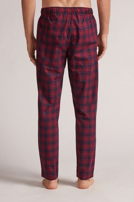 PUL434_678J_2-PANTALONI-TELA-DI-COTONE-STAMPA-CHECK