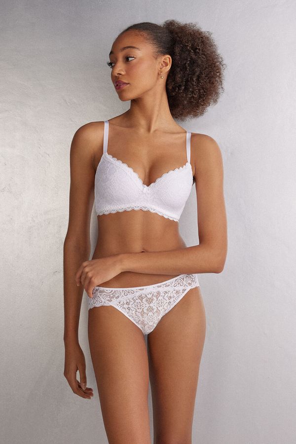 Sutiã Triângulo Adele Em Renda - Branco 40B