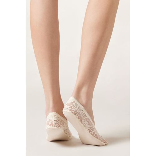 Meia Invisível em Renda - Branco