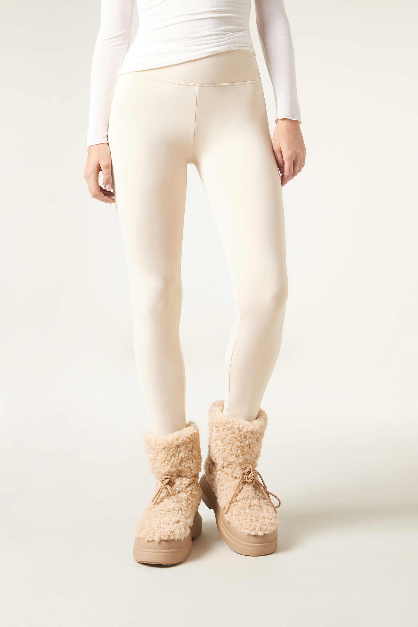 Calça Skinny Ultratérmica Plush - Off-White